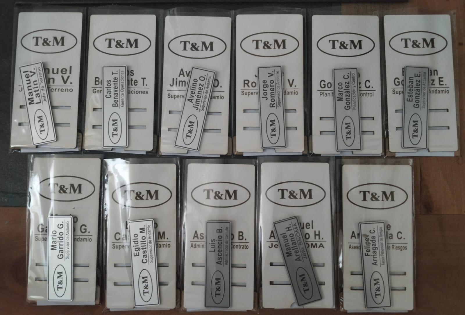 Placas metálicas para casco